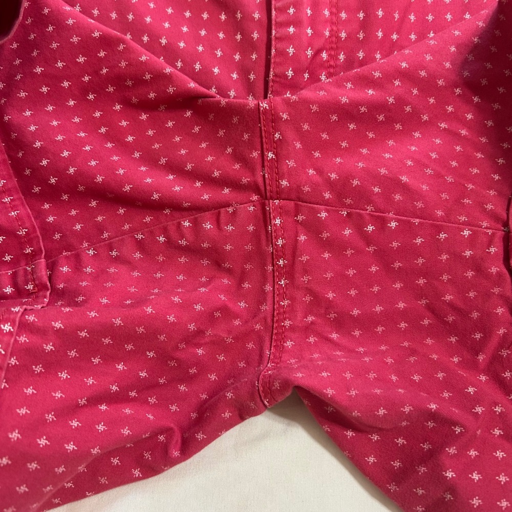 Gloria Vanderbilt Gabrielle Shorts Pink White Starburst Print Cotton Stretch 16 - Picture 6 of 12